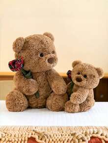 1 件可爱贝克熊毛绒玩具柔软抱枕公仔卡通厨师填充动物房间装饰生日礼物可爱家居装饰 - 彩色 - 查看 7