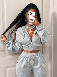 BamGleam Casual Colorful Graffiti Print Long Sleeve Hoodie Pullover Fall Back To School Fashion - Grey - View 5