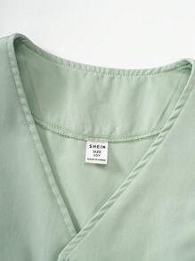 SHEIN 2pcs Set Tween Boys' Korean Slim Fit Formal Wedding Banquet Piano Recital Emcee Vest Outfit. Loose Casual Asymmetrical Vest + Straight Casual Pants