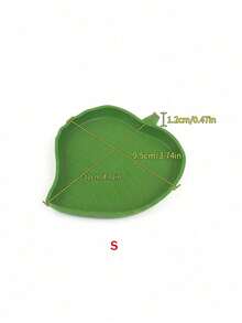 1pc Maple Leaf Shaped Feeding Bowl And Water Dish For Reptile, Turtle, Hamster, Frog, Plasitic, - Green - View 9