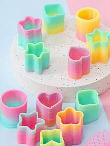 Zazumi 1/3/6/8/12/15/24 chiếc Bộ đồ chơi lò xo cầu vồng mini cho tiệc mùa xuân, Halloween, Giáng sinh, hộp quà Halloween, quà tặng, bộ hộp ma thuật (hình dạng ngẫu nhiên) - Nhiều màu - Xem 5