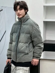 DAZY 青少年男童秋季棉服外套 - 藍色 - 查看 9