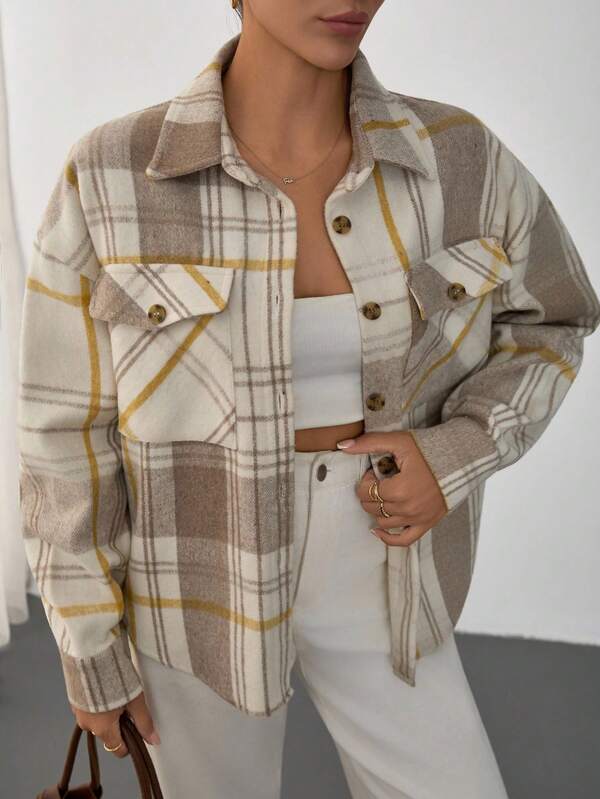 EURMUSE Multicolor, Pocket Details, Over Shirt Jackets