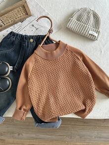 Gruby sweter żakardowy dla chłopców, khaki, bluzki codzienne, bluzka podstawowa, Halloween, vintage, czerwony, dla chłopców, czarny, kostiumy na Halloween, odpowiedni na wiosnę, lato, jesień, zimę, do szkoły, do ogrodu, na imprezę