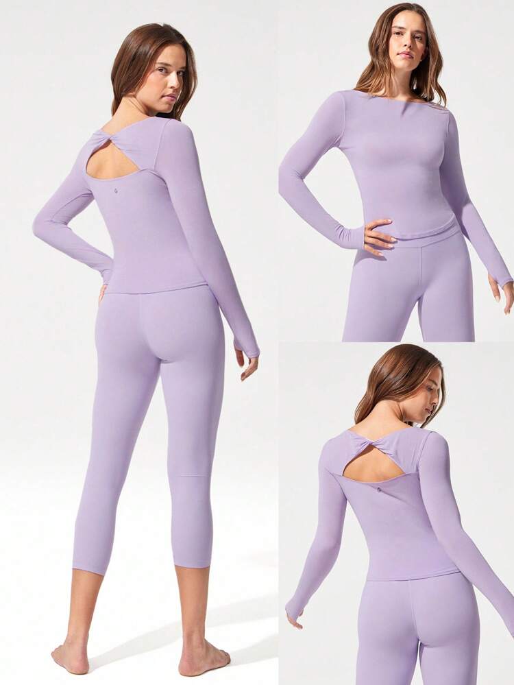 Modal Knotted Back Long Sleeve Tee