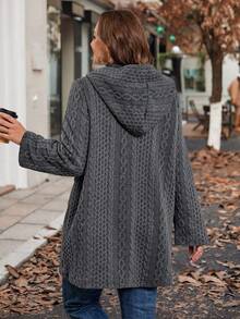 SHEIN Clasi Plus Size Women Cable Pattern Long Sleeve Zip-Up Hooded Casual Fleece Jacket,Comfortable And Warm From The Cold,Comfortable And Warm From The Cold,2025 New,Plus Size Women Long Sleeve Pockets Casual Coat,Fall Women Clothes, Winter Clothes For Women,Vintage,Going Out Outfits,Fall Outfits,Trench Coat,Winter  For Women,Fall Clothes Plus Size, Office Outfits For Women,Fall Outfits For Women,Classy Outfits For Women,Women's Fall Clothes,Office,Halloween,Halloween Costumes,Halloween Clothes,Halloween Clothes Women,Fall Tops,Old Money Style Women,Plus Size Women  Long Sleeve Pockets Casual Hooded Reversible Double Sided Coat,Fall Clothes For Women Autumn