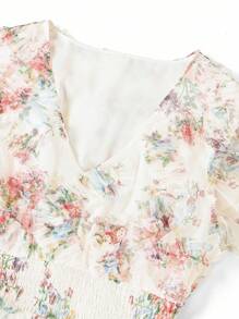 SHEIN Clasi 多巴胺花卉印花连衣裙，夏日假期 - 彩色 - 查看 10