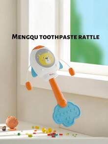 Zazumi 1PC 7.48*2.48in Baby Toy, Baby Music Swing Toy 18 Months Old, Baby Wave Drum Toy, Baby Bite Ring Toy With Music And Light, Toddler Learning Toy With Music And Light, Newborn Toy Baby Boy Girl Gift (Without Battery) - Multicolor - View 8