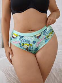 Nick 90s | SHEIN 加大尺寸卡通人物图案可爱内裤 - 彩色 - 查看 4