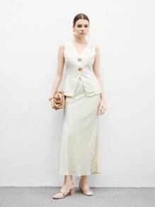 CUCCOO BIZCHIC Giày cao gót đế thô đơn giản, thời trang đa năng cho nữ - Rượu sâm banh - Xem 10