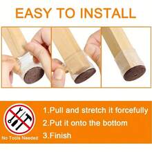 4/8/16/24 件圆形椅腿地板保护垫、硬木地板家具垫、椅腿家具滑块、椅子矩形地板保护垫、硅胶椅腿盖，有效保护地板和桌腿 - Transparent brown - 查看 4