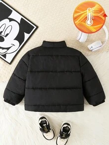 Genkimix Kids 男童字母印花拉链冬季夹克 - 彩色 - 查看 2