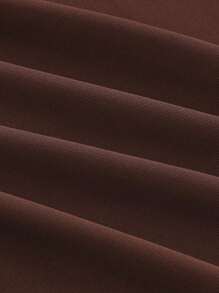 Modmama 孕妇装 2 件套纯色弹力腰高弹力紧身裤 - 棕色 - 查看 5