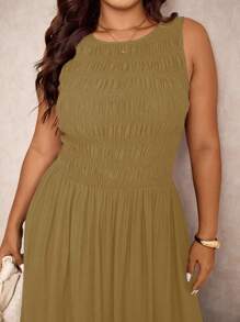 Elaquor Figurbetontes Kleid ohne Ärmel in Große Größen, schwarz, geeignet für Urlaub, Pendeln und den täglichen Gebrauch