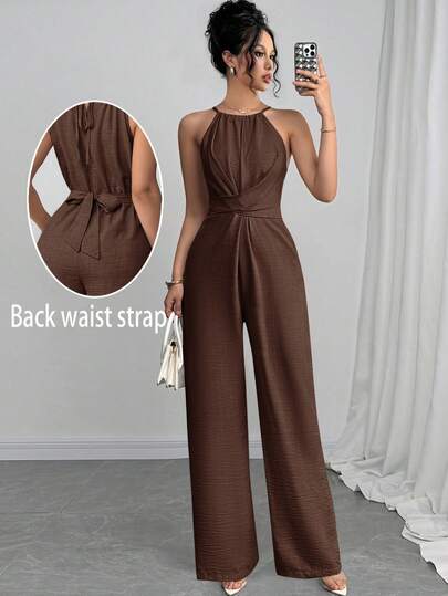 Firerie 女士纯色露肩连体裤，适合狂欢装、节日、派对、音乐节、毕业季、海滩、度假、通勤