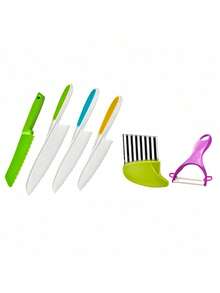 Zazumi 3PCS 6PCS 7PCS Montessori Kitchen Tools Set ABS Plastic Cooking Knives Cutting Boards Sandwich Cutters Peelers Safe Kids Cooking Utensils Birthday Gift For Toddlers