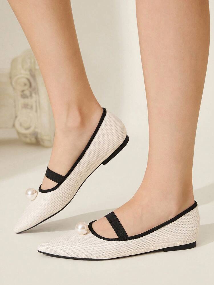 CUCCOO CHICEST Damen Spitze Zehen Wildleder Kreuz-Gummiband Flache Weiche Sohle Slip-On Lässig Loafer