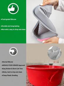 SHEIN Basic living 1PC  Silicone Nonstick Baking Square Pan, Heat Resistant Cake Mold, DIY Baking Tool - Grey - View 6