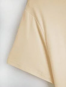 SHEIN 笑脸印花女士圆领短袖休闲百搭T恤