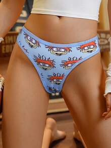 Nick 90s | SHEIN Quần lót nữ họa tiết hoạt hình dễ thương màu hồng - Nhiều màu - Xem 5