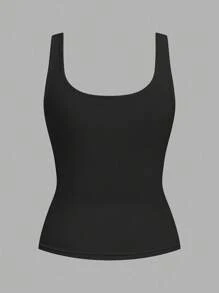 Slaydiva 2pcs Women Casual Crew Neck Ruched Waist Fitted Tank Top Set, Versatile For Daily Wear - Multicolor - View 6