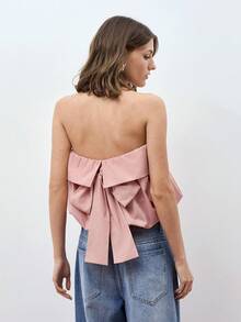 Maija 女士简约纯色休闲衬衫上衣，日常穿着，节日