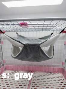 Guinea Pigs Beds 3-Layer Suspending Bed Plush Hamster Hammock Pillow For Winter Comfort Washable Chinchilla Accessory