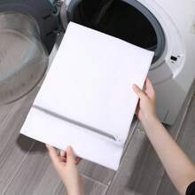 1/4/8 件灰色拉链封口网状洗衣袋，加厚洗衣袋，不同尺寸网状洗衣保护袋，衣物保护，洗衣房配件，洗衣袋，春季、极简主义、夏季上衣 - 灰色 - 查看 4