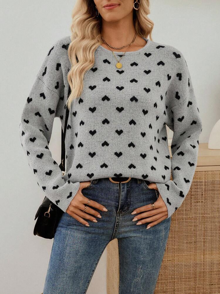 Nuovo maglione pullover elegante da donna in stile coreano casual, morbido e versatile, a pois, adatto per uso quotidiano