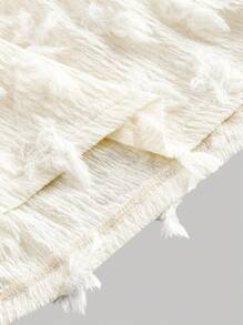 SHEIN MOD Plus Size Asymmetrical Embroidered Floral Dot Embellished Bowknot Elegant Romantic V-Neck Short Sleeve Top - Dark Grey - View 5