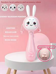 Zazumi 1PC 7.48*2.48in Baby Toy, Baby Music Swing Toy 18 Months Old, Baby Wave Drum Toy, Baby Bite Ring Toy With Music And Light, Toddler Learning Toy With Music And Light, Newborn Toy Baby Boy Girl Gift (Without Battery) - Multicolor - View 7