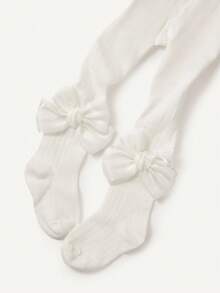 Cozy Pixies 1件装女宝宝可爱简约保暖厚实柔软舒适打底裤 - 白色 - 查看 10