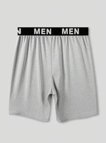 Men's Casual Sports Jacquard Letter Waistband Loungewear Bottoms