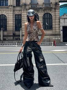 Coolane Quần Cargo da thể thao cơ bản Rapper dành cho nữ màu đen - màu đen - Xem 4