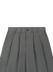 Manfinity Homme Men's Suit Pants, High-End New Design, Draping Suit Pants, Designer Fashion Casual Black Minimalist Business Trousers