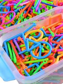 100/200/400PCS Magic Wand Building Blocks Set DIY Construction Toy Educational STEM Playset Creative Engineering Kit Multi Color Shapes For Kids Children Birthday Holiday Party Gift Puzzle Game - Multicolor - View 9