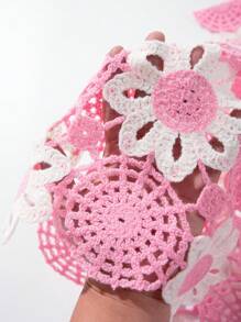 ROMWE MEN Street Life Men's Colorblock Water-Soluble Short Sleeve Casual Cardigan - Pink - View 5