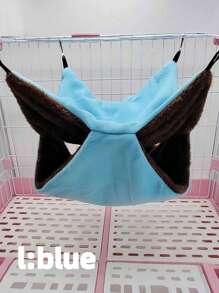 Guinea Pigs Beds 3-Layer Suspending Bed Plush Hamster Hammock Pillow For Winter Comfort Washable Chinchilla Accessory