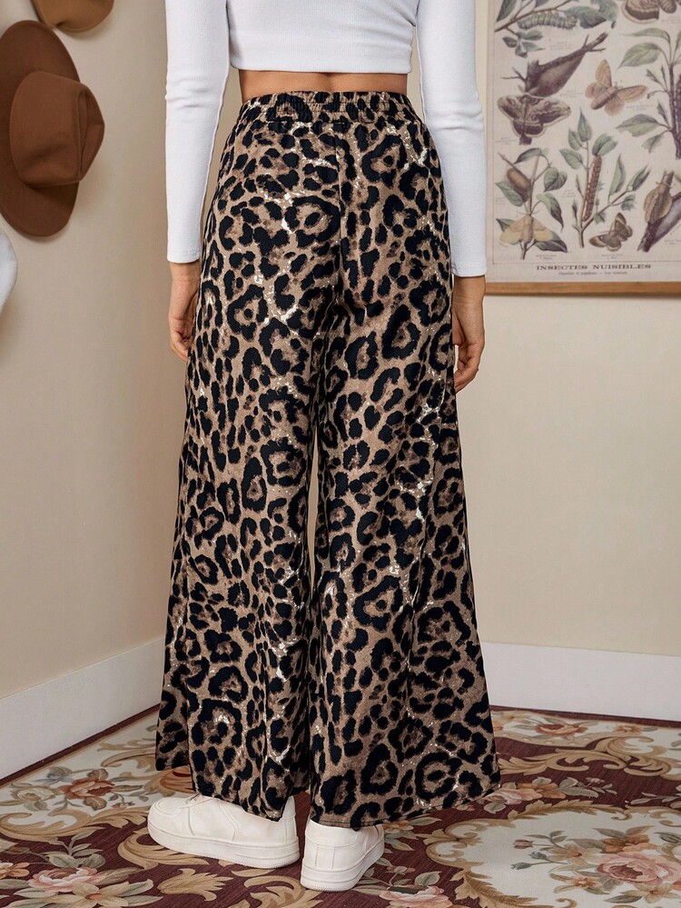 LanaWest 豹纹阔腿裤 - 彩色 - 查看 2