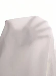 Sparklyn 彼得潘领长袖宽松白色衬衫，甜美百搭学院风独特法式荷叶边上衣，适合春秋季节，返校服装 - 白色 - 查看 7