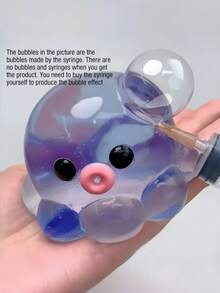 Zazumi 1pc Homemade Bubble Squeeze Toy Super Sticky Slow Rebound Stress Ball Fidget Sensory Toys For Adults Party Favors Birthday Gift Box Stuffing Summer Cool Play Stress Relief - Multicolor - View 2