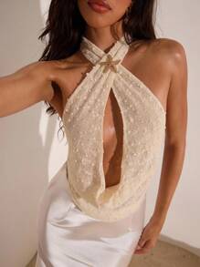 Opulessa Women's Vacation Casual Backless Bohemian Blouse - Multicolor - View 5