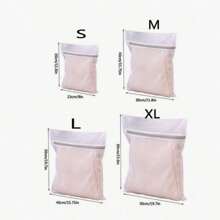 1/4/8 件灰色拉链封口网状洗衣袋，加厚洗衣袋，不同尺寸网状洗衣保护袋，衣物保护，洗衣房配件，洗衣袋，春季、极简主义、夏季上衣 - 灰色 - 查看 8