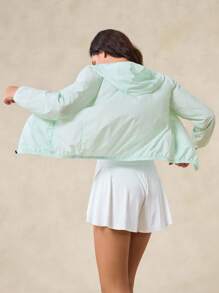 OutZeal Veste coupe-vent pour femmes résistante à l'eau, sans PFAS, avec protection UV et capuche. Idéale pour la randonnée et le camping en extérieur