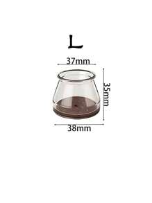 4/8/16/24 件圆形椅腿地板保护垫、硬木地板家具垫、椅腿家具滑块、椅子矩形地板保护垫、硅胶椅腿盖，有效保护地板和桌腿 - Transparent brown - 查看 8