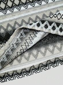 Sweetra 波西米亚风格度假海滩夏季复古女士吊带针织连衣裙 - 灰色 - 查看 4