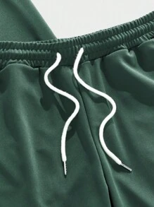 Manfinity Joysei 2件套男士压花字母短袖套装