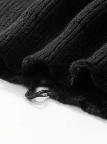 Manfinity CasualKnits 男士撞色简约休闲圆领长袖毛衣 Y2k 毛衣 哥特毛衣 Y2k 长袖男士针织毛衣 男士黑色毛衣 Y2k 上衣 男士返校 Y2k 毛衣 男士黑色针织毛衣 男士哥特毛衣长袖针织上衣 破洞毛衣，秋冬 - 黑色 - 查看 7