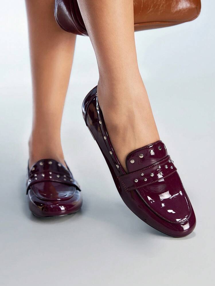 CUCCOO GRLICON Women's Flat Loafers, Motorcycle Style, Y2K, Cool Girl, Back To School, Halloween, Christmas, Party Outfit