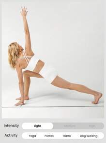 GLOWMODE Double-Cross Strap Sports Bra Adjustable Scoop Neck One Piece Padding Light Support Low Impact Yoga Studio Gym Daily - White - View 6